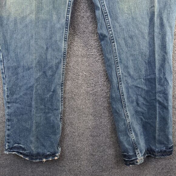 Old Navy Men's Boot-Cut Leg Jeans Blue 36x32 Stone Wash Denim 5-Pocket - Picture 4 of 11